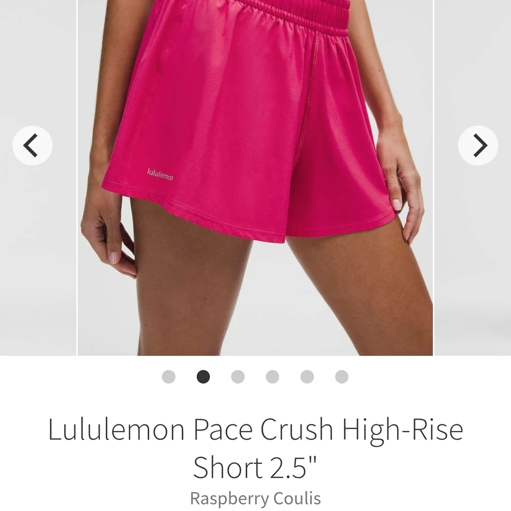 Lululemon Athletica Women's Raspberry Coulis Athletic Shorts - Picture 1 of 6